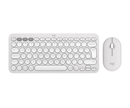 Zestaw (Mysz + Klawiatura) LOGITECH Pebble 2 Combo biały 920-012240